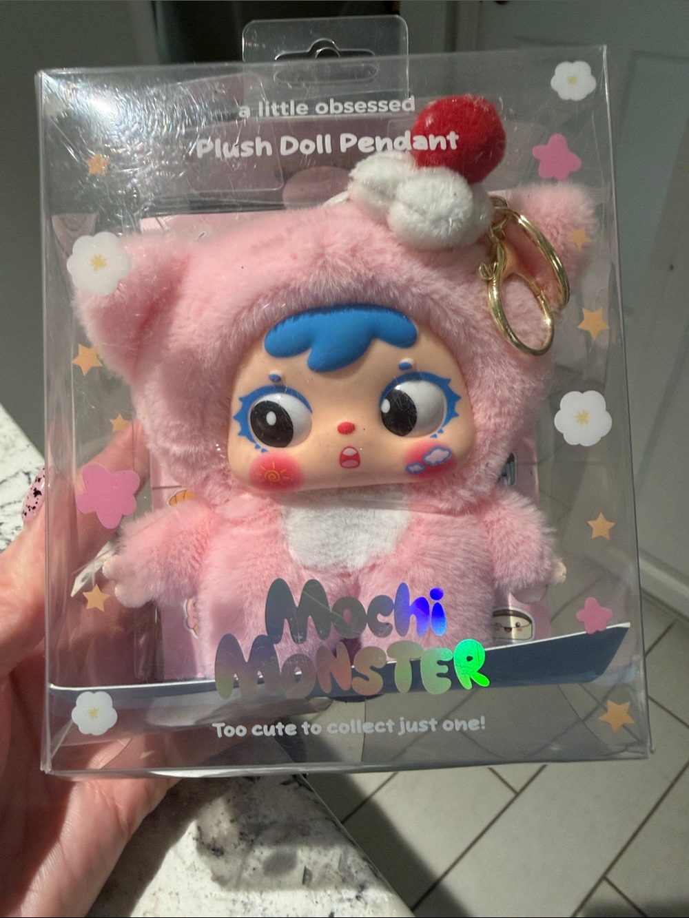 Top Toy- Mochi Monster- Cupcake Plush Pendant Keychain (NIB)